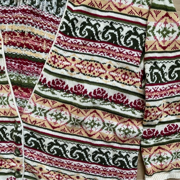 Elisabeth Liz Claiborne Women's Sweater Vintage Fair Isle Grandma Size 3x - Picture 2 of 6